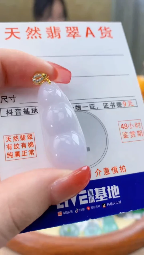 颈饰未镶嵌翡翠 天然A货翡翠挂件