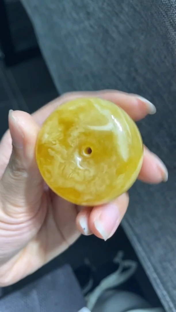 未镶嵌蜜蜡裸石（静）平安扣墩墩