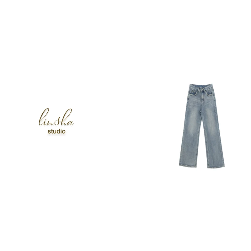 【2033-1】高级感轻奢牛仔裤