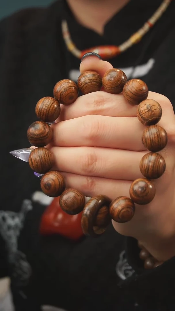 【闪购商品】斑纹漆（虎斑木）手串/手链A04单圈