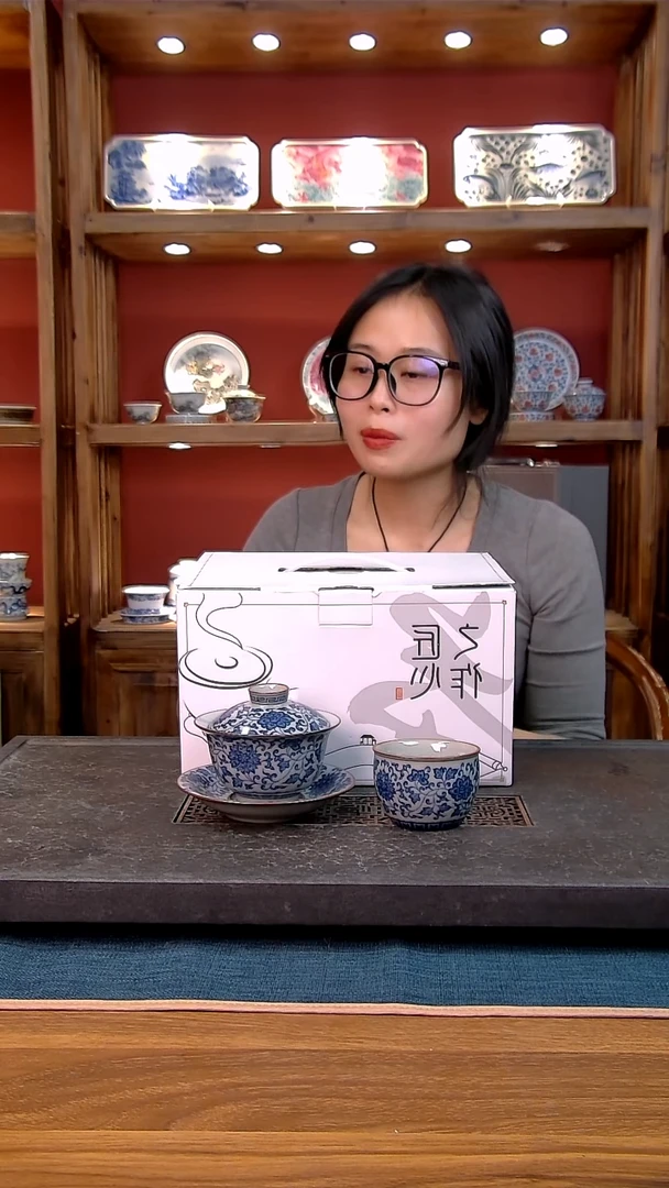 礼盒款2件套 老陶泥开片纹陶瓷茶具