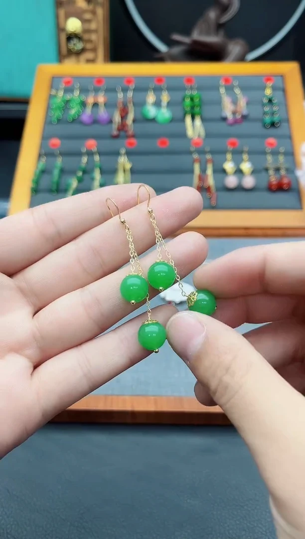 【闪购商品】玛瑙/玉髓耳钉银S925镶嵌710000