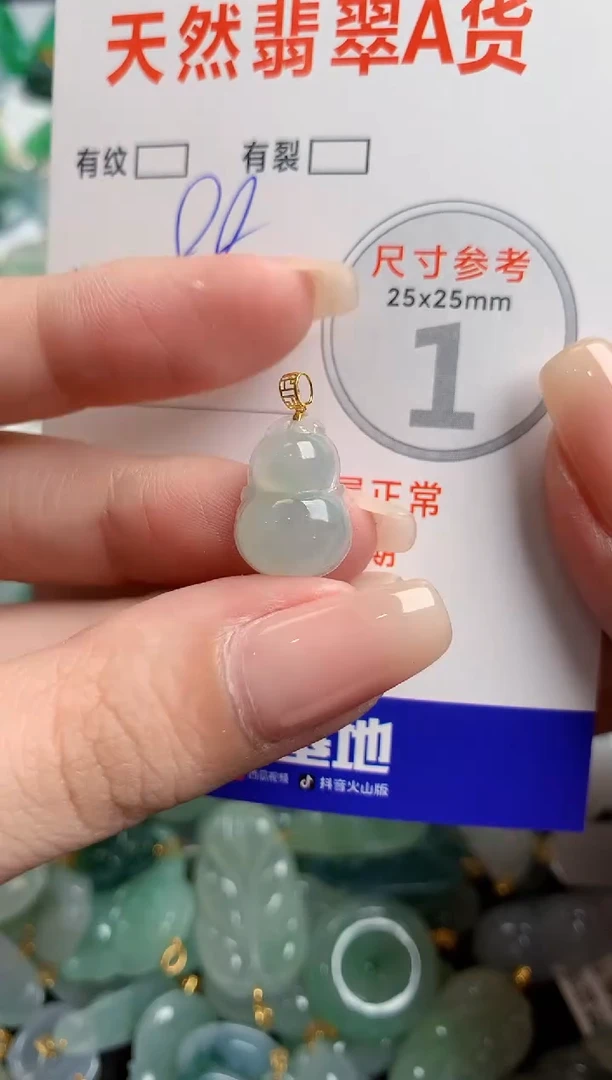 翡翠18K金镶嵌颈饰24000667