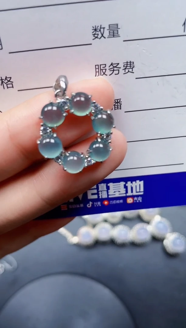 颈饰银S925镶嵌翡翠61