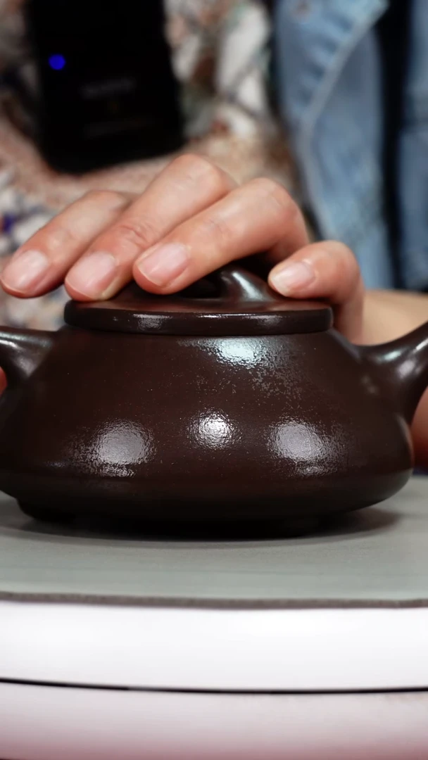 茶壶紫砂老紫泥光素景舟石瓢280CC