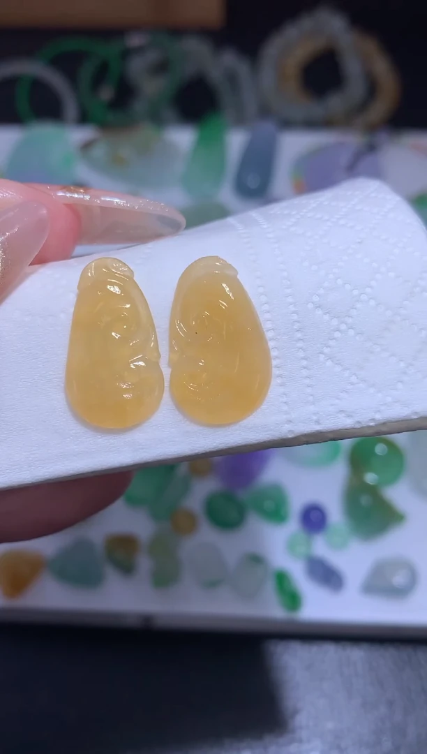 未镶嵌定制翡翠一对如意