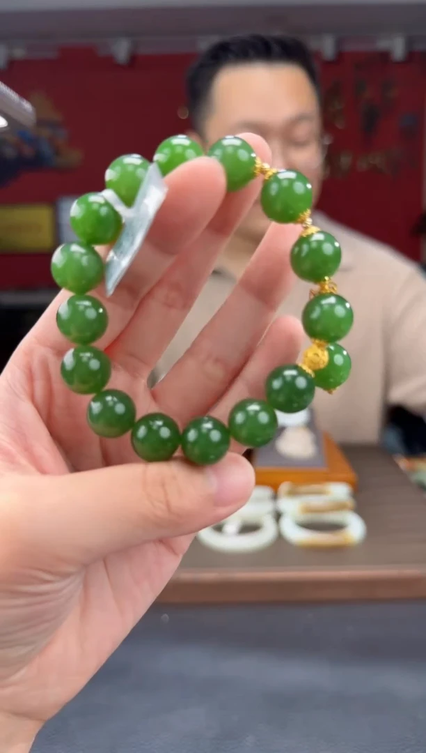 手串未镶嵌和田玉碧玉diy单圈手串