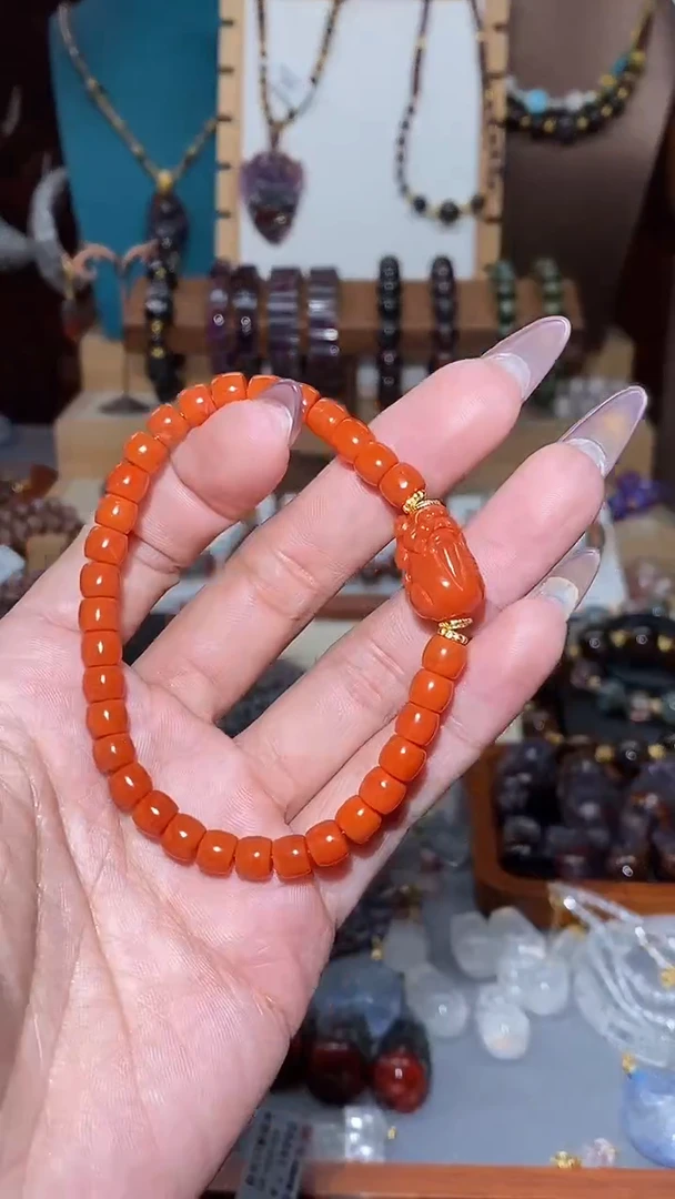 南红玛瑙手串未镶嵌南红