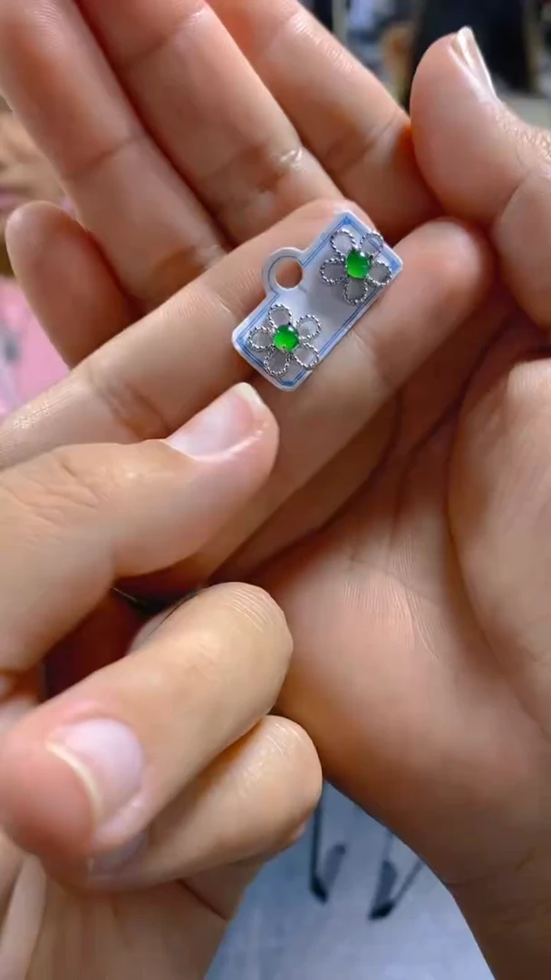 【闪购商品】翡翠耳饰未镶嵌0632095994多样性发一