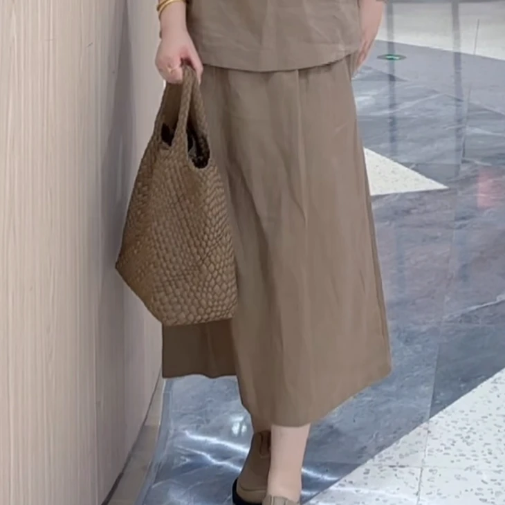 2025新款夏季100%亚麻面料半身裙风江南风【7090】jj