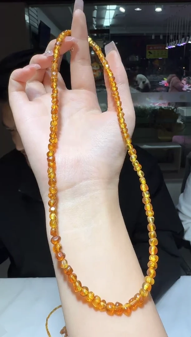 【闪购商品】琥珀颈饰未镶嵌多样性发一件 086