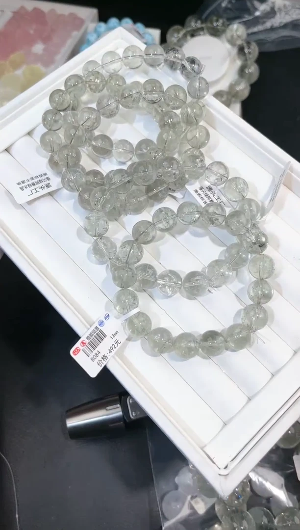 【闪购商品】水晶手链未镶嵌多样性发一绿阿塞12mm