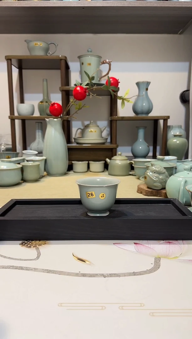 杯子26花神杯 仿古天青釉一级精品 主人杯闻香杯品茗杯*