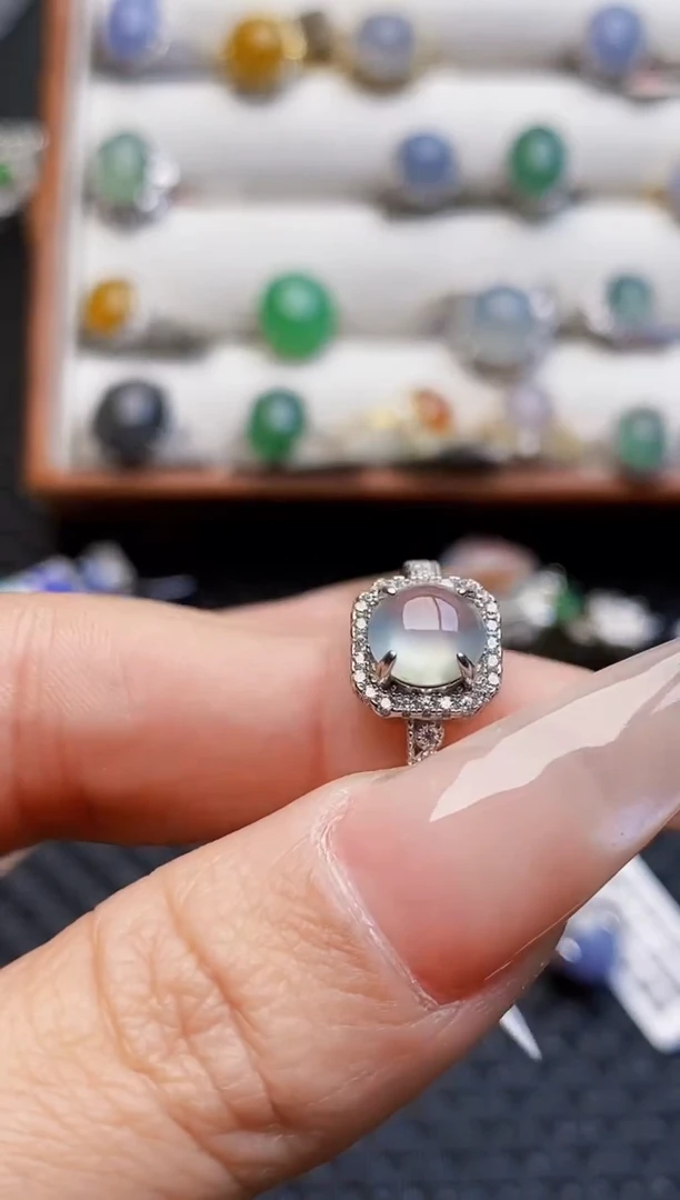 银S925镶嵌戒指翡翠2216