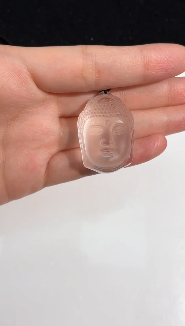 【闪购商品】水晶颈饰未镶嵌白水晶佛头吊坠