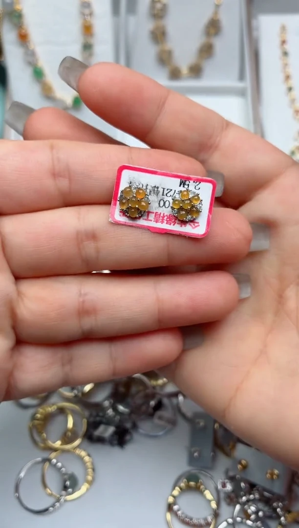 银S925镶嵌戒指翡翠.