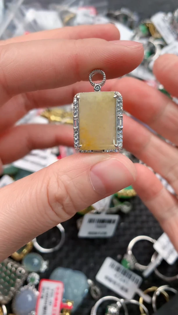 银S925镶嵌戒指翡翠222---3