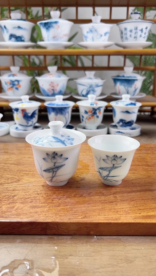 微瑕素莲美人备+闻香杯1个