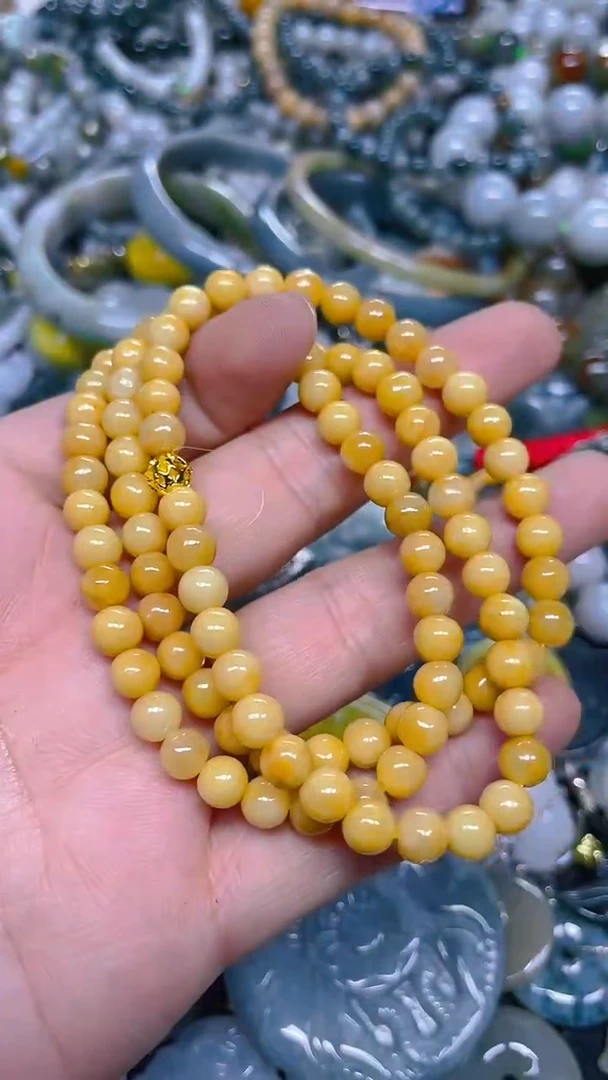 颈饰未镶嵌翡翠6mm/ P /翡翠A货，一件也是批发价