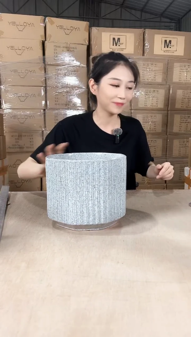 六角大理石纹灰色中号22x18