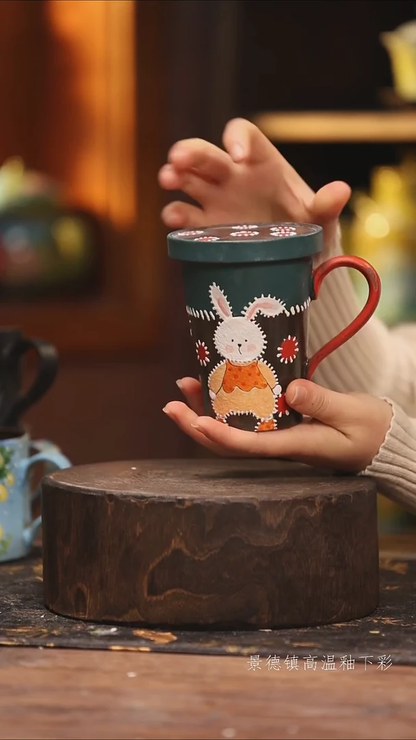 陶瓷景德镇高温釉下手绘陶瓷