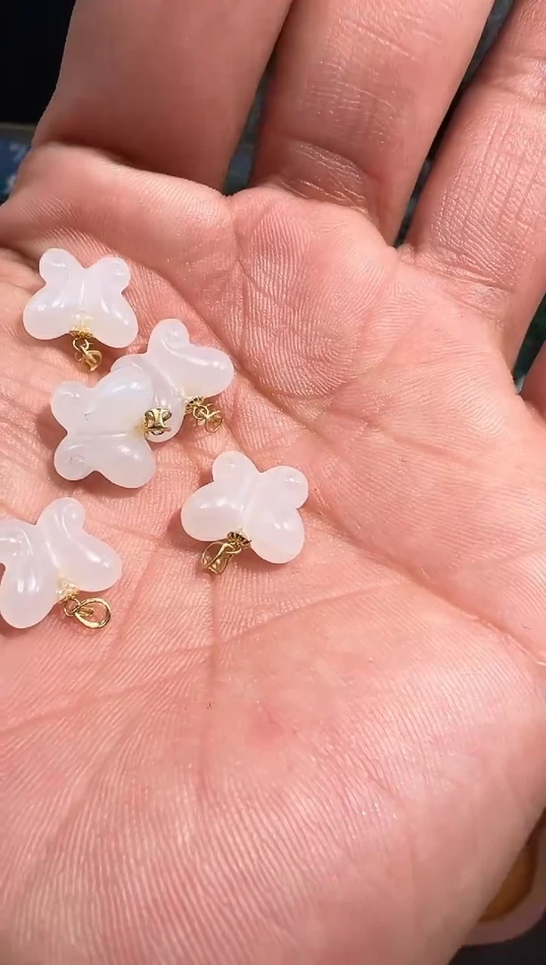 【闪购商品】和田玉吊坠18K金镶嵌和田玉吊坠多样性发货拍一发一