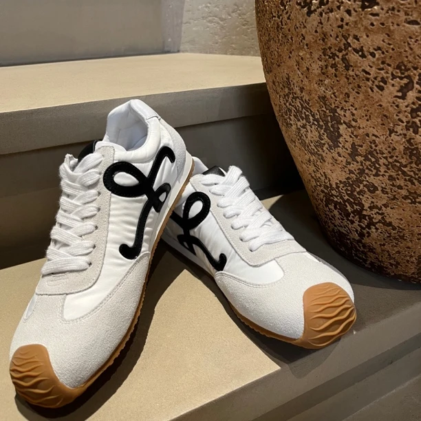 Li Wang/里望2025设计师款 复古走秀拼接 拼色运动德迅百搭休闲鞋