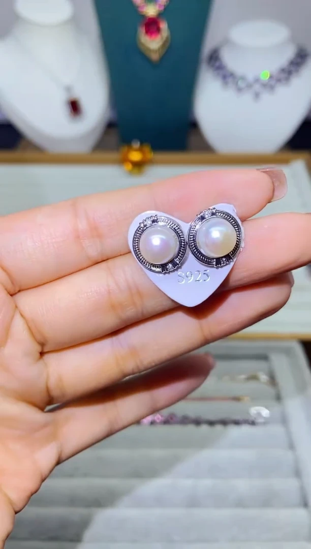 银S925镶嵌耳饰紫晶1