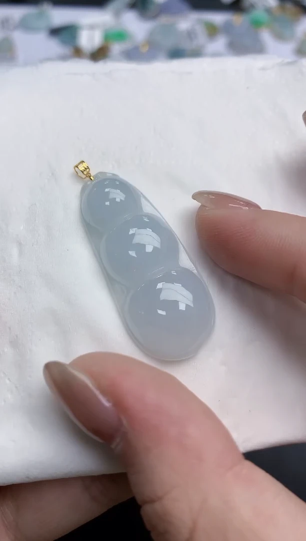 【闪购商品】翡翠颈饰18K金镶嵌天然缅甸翡翠A货