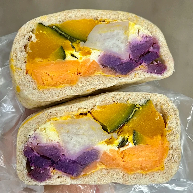 【6种粗粮蔬菜】五谷丰登馒头有料杂粮早餐半成品农家蒸菜方便糕点