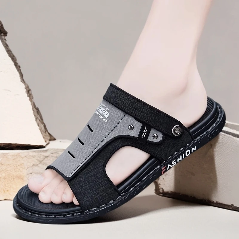 诺顿雷斯皮凉鞋男士夏季新款潮外穿运动沙滩两用凉拖开车防水拖鞋