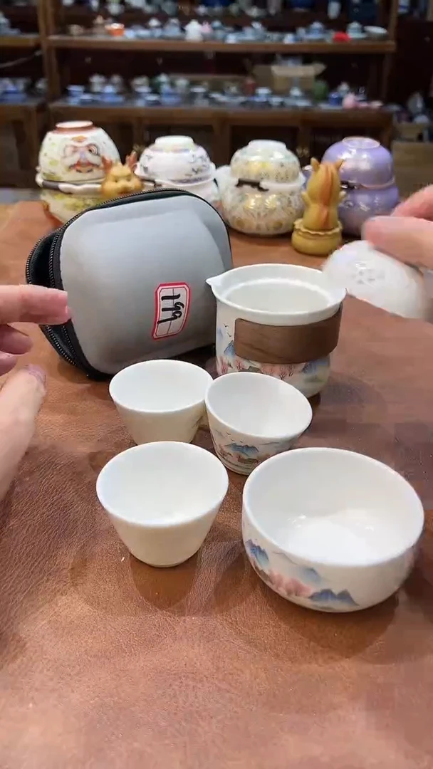 真的很便宜会开片的旅行茶具