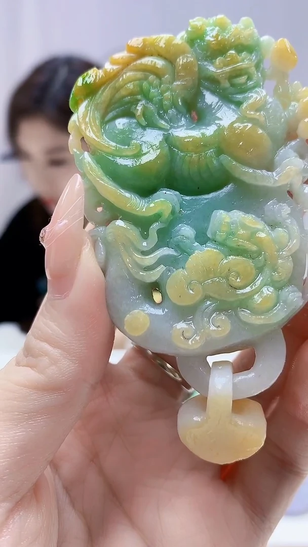 未镶嵌定制翡翠4829DD-毛货挂件146