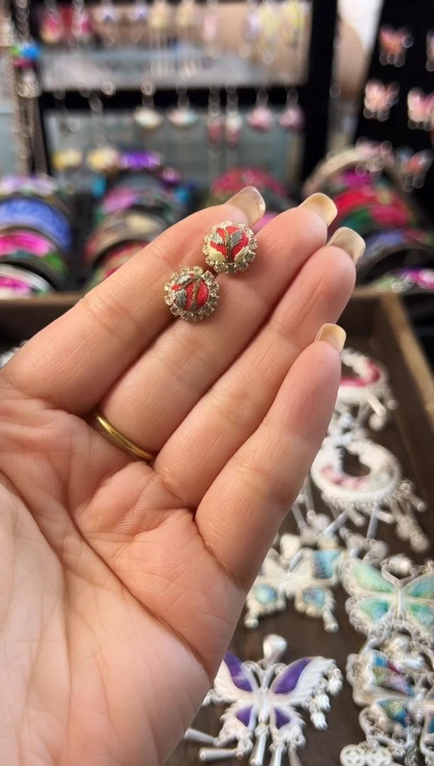 织绣艺枝独绣老绣饰品005