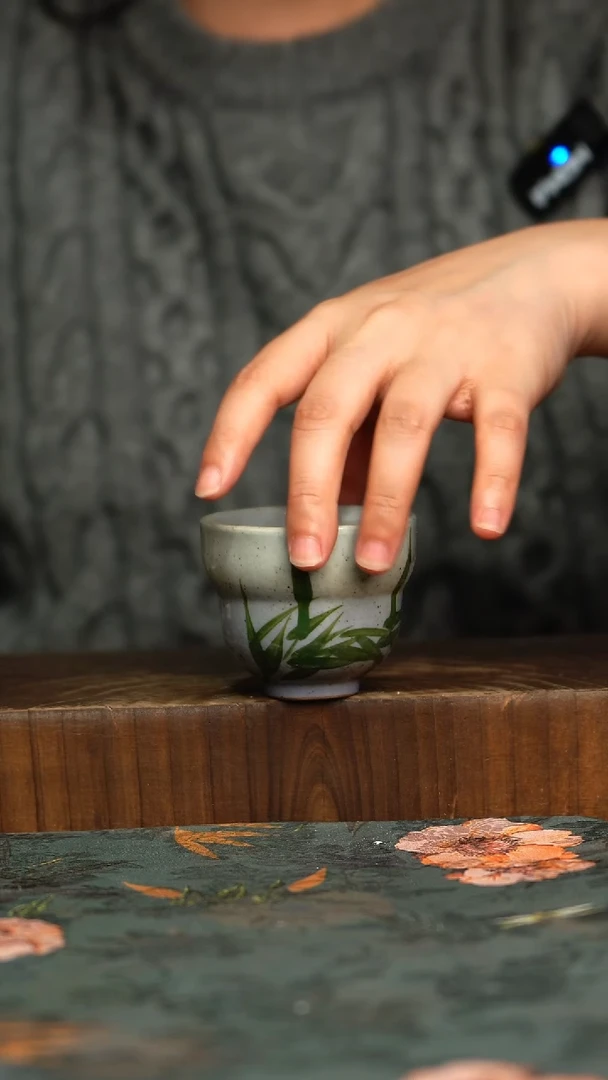 杯釉下彩手工手绘同款陶器