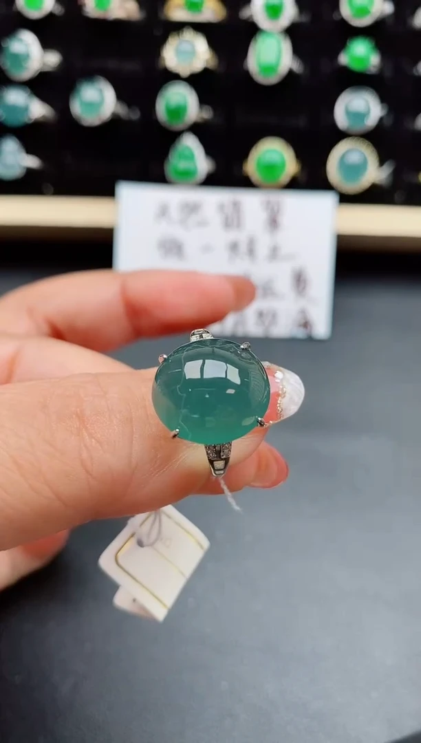 【闪购商品】翡翠戒指银S925镶嵌502800