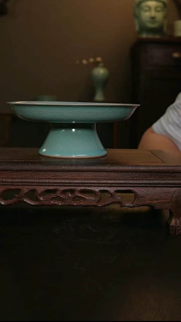 摆件仿古手工高足果盘