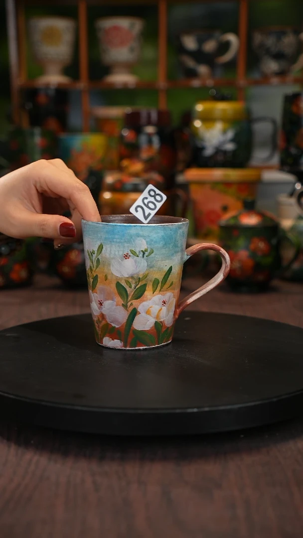 油画 手绘釉下彩268