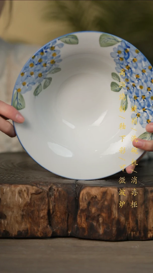 瓷片景德镇高温釉下彩可微波烤箱洗碗机