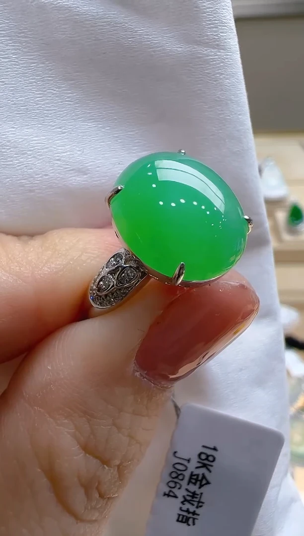 【闪购商品】翡翠戒指18K金镶嵌多样性发货拍一发一