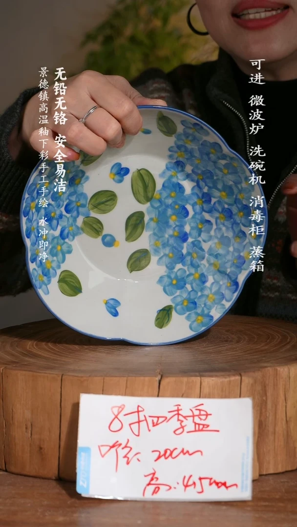 碗陶瓷景德镇高温瓷釉下彩手绘陶瓷