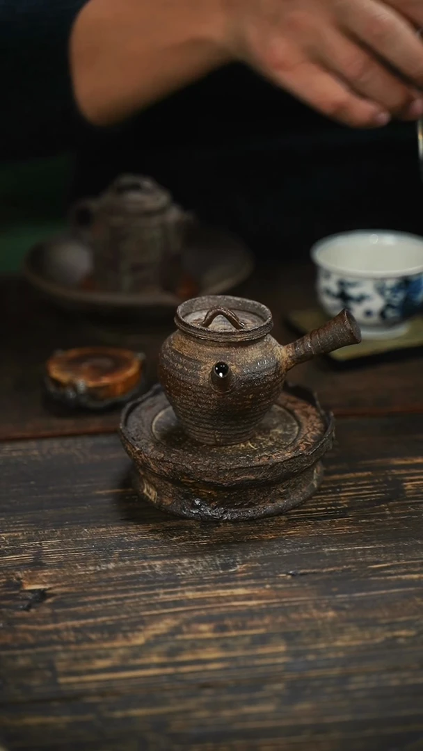 全手工制作 南蛮 侧把壶  110cc