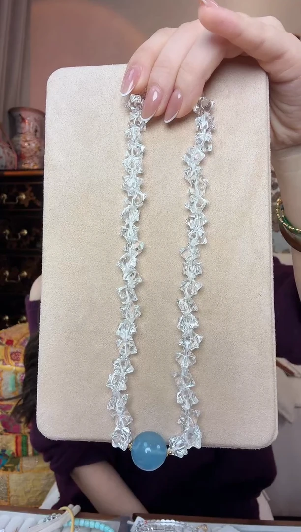 【闪购商品】水晶车挂未镶嵌白水晶梅尔卡巴项链