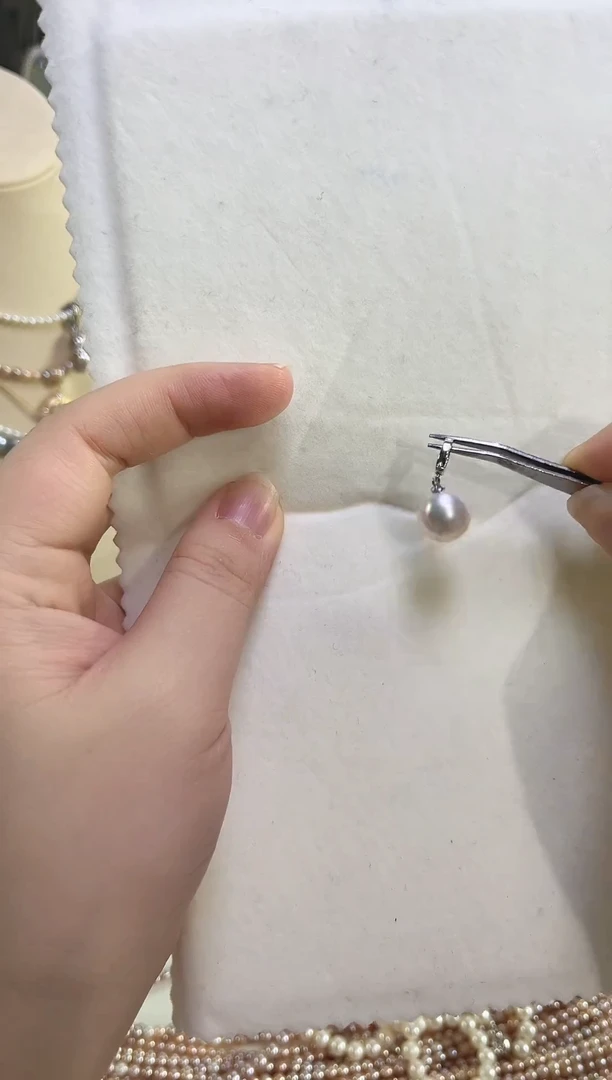 吊坠(不含链)银S925镶嵌海水珍珠吊坠