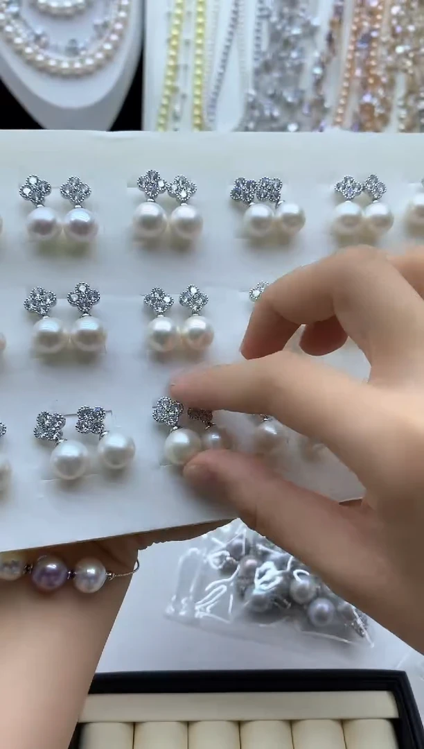 未镶嵌淡水珍珠耳饰多样性发其一