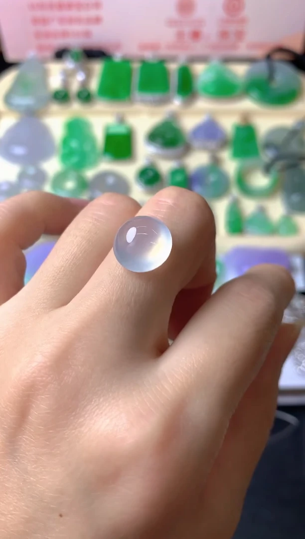 未镶嵌定制翡翠沐*裸玉（客户意向镶嵌）