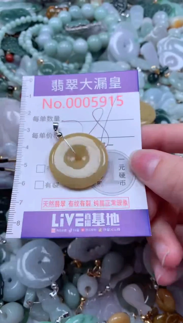 翡翠未镶嵌颈饰5915