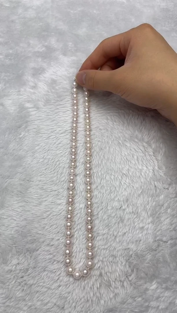项链银S925镶嵌海水珍珠AK7-7.5mm