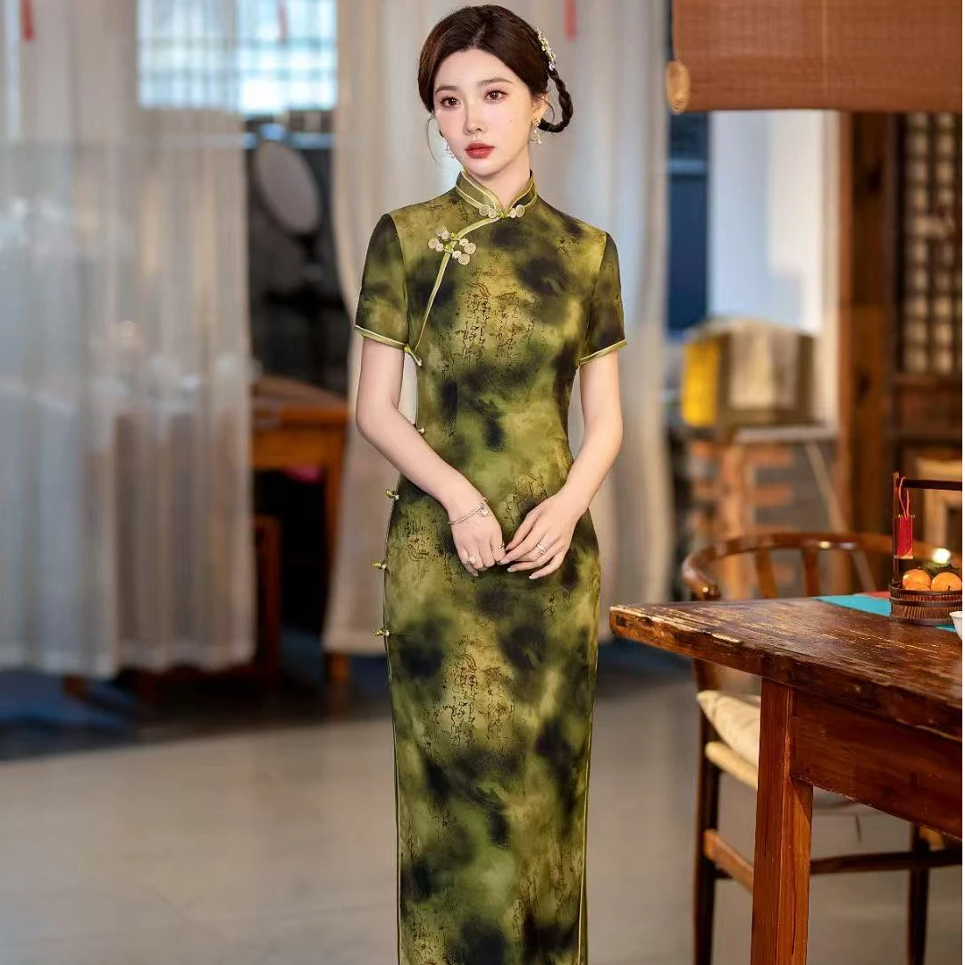 909--苏州高端旗袍夏款双层