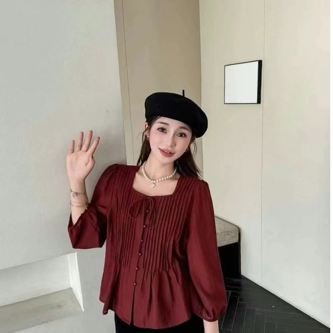 【锦衣服饰】YZ 005系绳褶皱衬衫